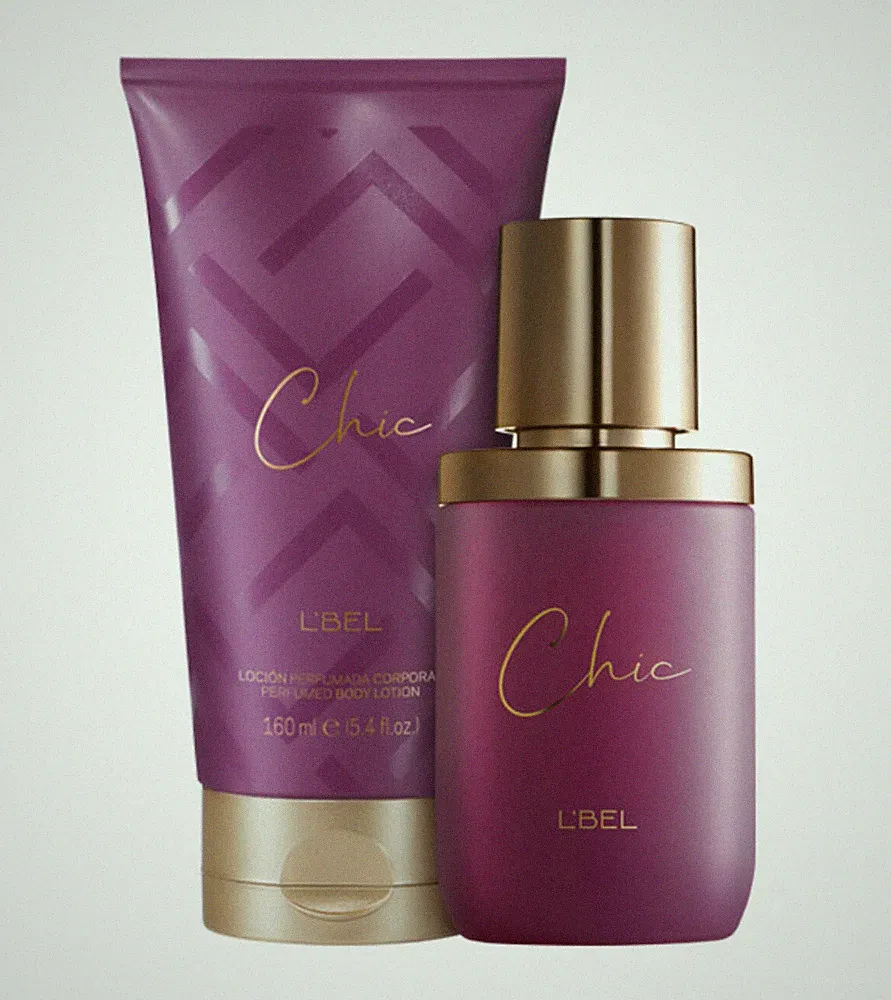 L'Bel Chic Women Perfume & Body Lotion Set, Modern Floral Chypre Scent 1.7 fl oz